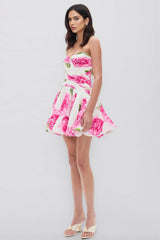 Deborah Strapless Ruffled Mini Dress
