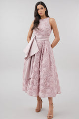 Ethel 3D Floral Sleeveless Midi Dress