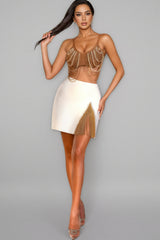 Corbin Pearl Body Chain Mini Dress Set