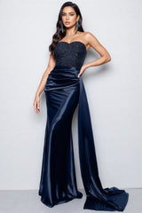 Eamone Sheath Sequin Embroidered Maxi Dress