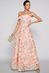 Nivenad Pink Sequin Bodycon Maxi Dress