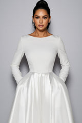 Nalea White Simple Maxi Dress