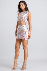 Cress Flower Top and Skirt Set