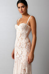 Carolh Sleeveless Lace Maxi Dress