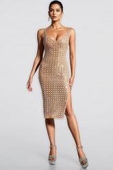 Tilly Sleeveless Diamond Midi Dress