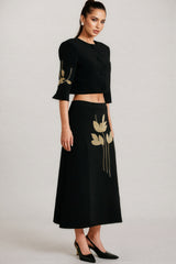 Robin Black Jacket and Skirt Set