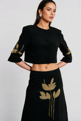 Robin Black Jacket and Skirt Set