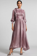 Ronans Lacing Bow Diamond Maxi Dress