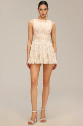 Emryt Sleeveless Flower Floral Mini Dress