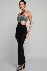Cherfa Hollow Out Bandage Maxi Dress