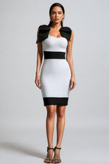 Chrisfa Sleeveless Bow Bandage Mini Dress