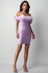 Yoril Sleeveless Flowers Bandage Mini Dress