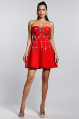 Dagan Diamonds 3D Floral Mini Dress