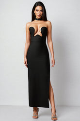 Wreya Sleeveless Slit Bandage Maxi Dress