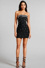 Kalie Sleeveless Diamond Bandage Mini Dress