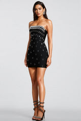 Kalie Sleeveless Diamond Bandage Mini Dress