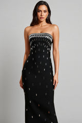 Ena Sleeveless Diamond Bandage Midi Dress