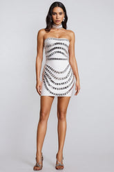 Tivoli Sleeveless Diamond Bandage Mini Two Piece Set