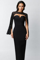 Trudie V-Neck Sleeveless Diamond Maxi Dress