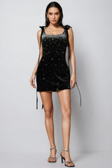 Rayner Sleeveless Bow Diamond Mini Dress