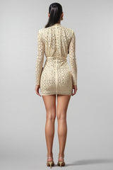 Gianna Long Sleeves Diamond Mini Dress
