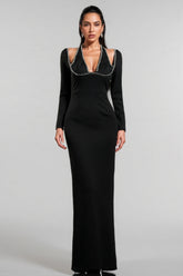 Revie V-Neck Bandage Maxi Dress