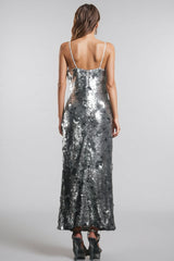Dilara Strappy Floral Sequinned Maxi Dress