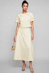 Larkd 3D Floral Top Matching Maxi Dress Set