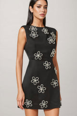 Tamsin Black Diamonds Mini Dress
