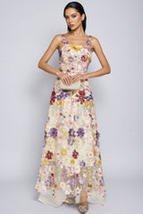 Swinburne Flower Embroidery Maxi Dress