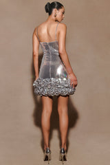Calista Sequin Flower Mini Dress