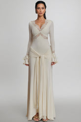 Elorat White Lace Maxi Dress