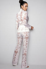 Lian Sequin Lace Blazer Set