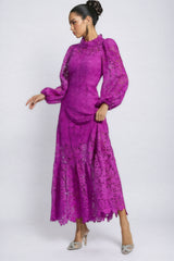 Viney Purple Cut Out Maxi Dress
