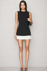 Rosariy Black Sleeveless Mini Dress