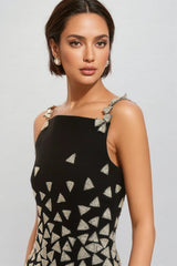Austin Black Strapless Sequin Maxi Dress