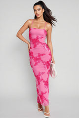 Cedrp Pink Embroidered Sleeveless Maxi Dress
