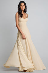 Caroline White Strap Maxi Dress