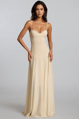 Caroline White Strap Maxi Dress