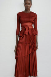 Ulane Irregular Top Maxi Dress Two Piece Set