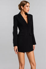 Remington Black Chain Embellished Blazer Mini Dress