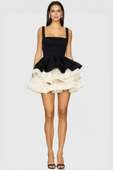 Saskia Halter Puffy Mini Dress