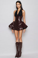 Nyrixd Sequin Mesh Mini Dress