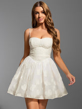 Bow Tie Back Jacquard Corset Cami Dress