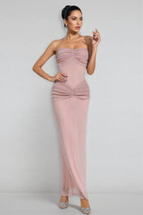 Alicg Pink Off Shoulder Maxi Dress