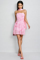 Corviel Floral Sequin Scarf Mini Dress