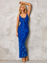 Cut Out Tie Front Zipper Back Maxi Dress