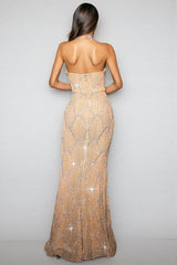 Harva Strapless Pearl Maxi Dress