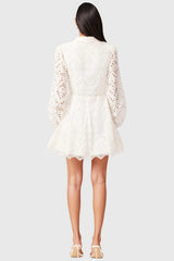 Meryl White Embroidered Mini Dress