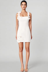 Valentina White Floral Mini Dress